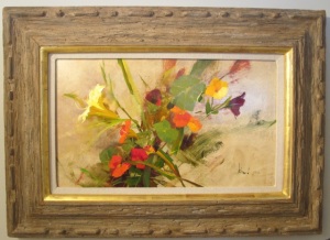 Schmid's Lilly and Nasturtiums oil 12